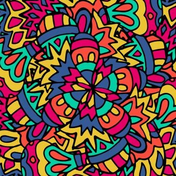 Ethnic patterns,geometric picture. Authentic Boho print. Vector illustration Stock Illustration