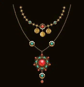 Ethnic pendant Stock Illustration