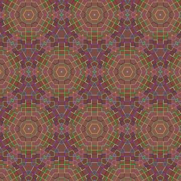 Ethnic retro abstract pattern. Gold and red. 스톡 일러스트
