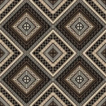 Ethnic rhomboid seamless pattern in african style Stock Illustration