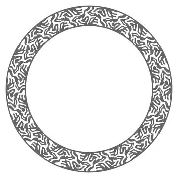 Ethnic round pattern, frame boarder. Vector Stock Illustration