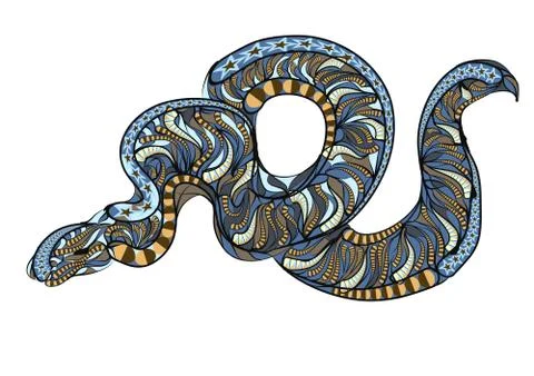 Ethnic royal python Stock-Illustration