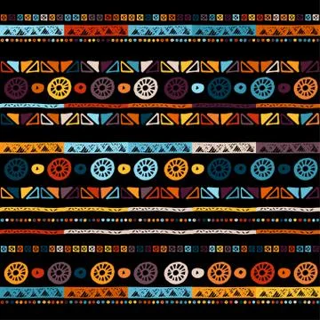 Ethnic seamless in native style. Vector pattern Stock Illustration