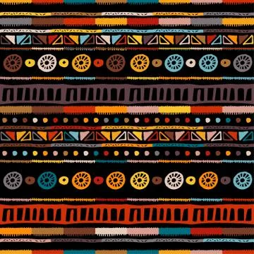 Ethnic seamless in native style. Vector pattern Stock Illustration