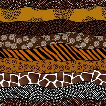 Ethnic seamless pattern in african style. Illustrazione stock