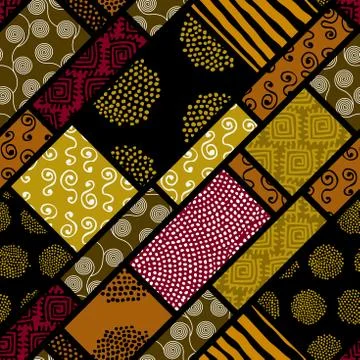 Ethnic seamless pattern in african style. Illustrazione stock