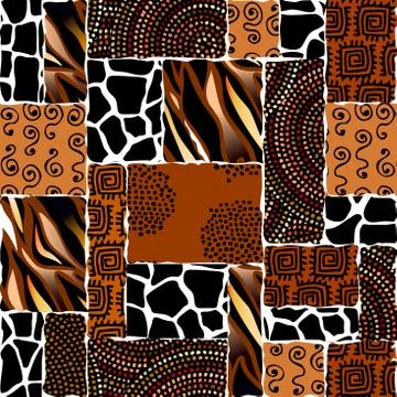 Ethnic seamless pattern in african style. Illustrazione stock