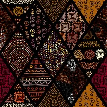 Ethnic seamless pattern in african style. 스톡 일러스트