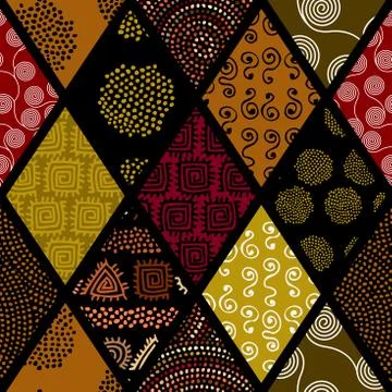 Ethnic seamless pattern in african style. Illustrazione stock