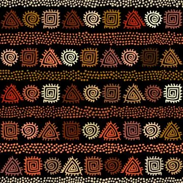 Ethnic seamless pattern in african style. Illustrazione stock