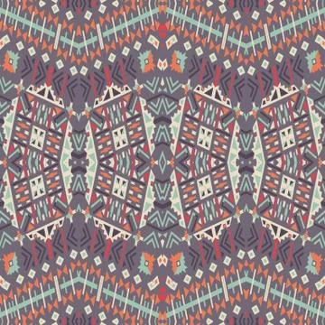 Ethnic seamless pattern. Aztec geometric background. Hand drawn navajo fabric Stock-Illustration