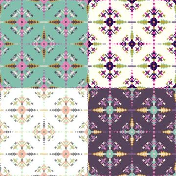 Ethnic seamless pattern. Aztec geometric background. Stock Illustration