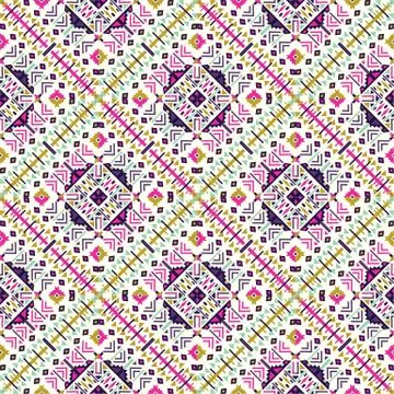 Ethnic seamless pattern. Aztec geometric background. Stock Illustration