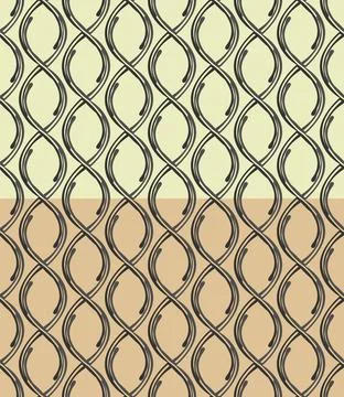 Ethnic seamless pattern. Doodle, hand drawn ornamental line, black ink brush Stock Illustration