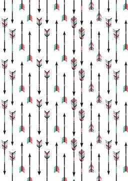 Ethnic seamless pattern indian arrow vector Stock Illustration