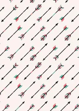 Ethnic seamless pattern indian arrow vector Stock Illustration