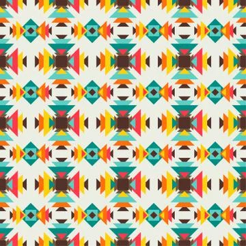 Ethnic seamless pattern in native style Stock Illustration