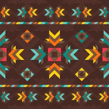 Ethnic seamless pattern in native style Illustrazione stock