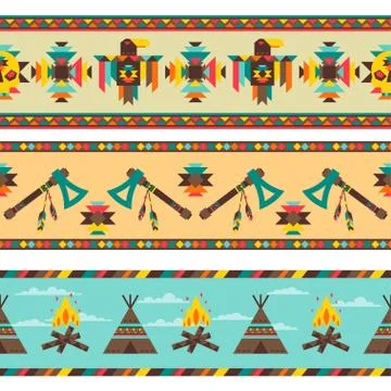 Ethnic seamless pattern in native style 스톡 일러스트