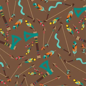 Ethnic seamless pattern in native style 스톡 일러스트