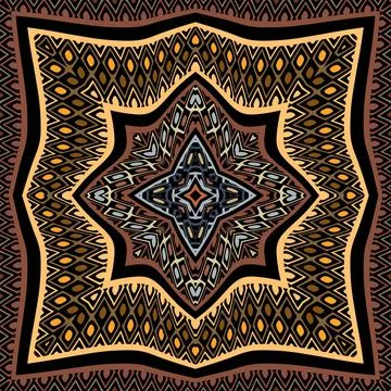 Ethnic seamless pattern. Ornamental background. Repeat colorful vector backdr Illustrazione stock