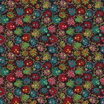 Ethnic seamless pattern, psychedelic endless texture Illustrazione stock