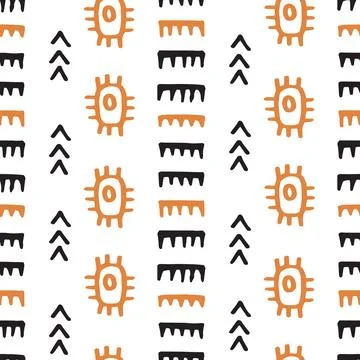 Ethnic Seamless Pattern texture Tribal African Aztec abstract background Illustrazione stock
