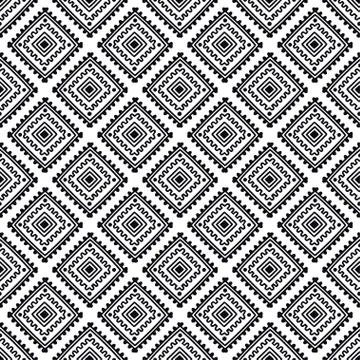 Ethnic seamless pattern. Tribal line print in african, mexican, american, indian Stock Illustration