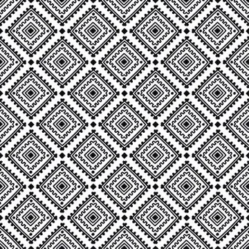 Ethnic seamless pattern. Tribal line print in african, mexican, american, indian Stock Illustration