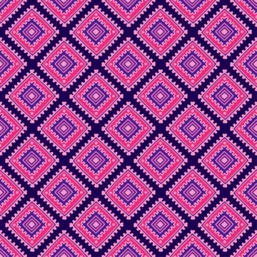 Ethnic seamless pattern. Tribal line print in african, mexican, american, indian Stock Illustration