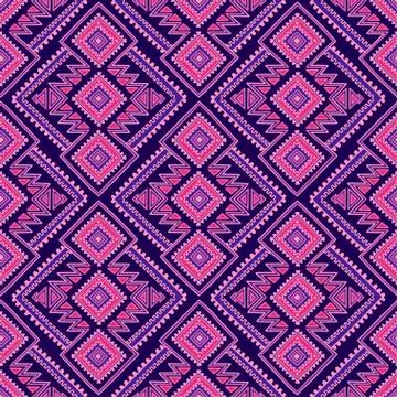 Ethnic seamless pattern. Tribal line print in african, mexican, american, indian Stock Illustration