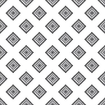 Ethnic seamless pattern. Tribal line print in african, mexican, american, indian Stock Illustration