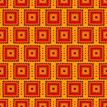 Ethnic seamless pattern. Tribal line print in african, mexican, american, indian Stock Illustration