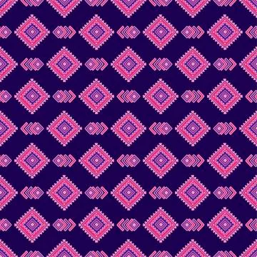 Ethnic seamless pattern. Tribal line print in african, mexican, american, indian Stock Illustration