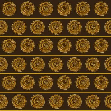 Ethnic seamless pattern with tribal sun symbol Stock Illustration