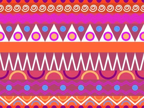 Ethnic seamless pattern. Tribal textiles, hippie fashion style for fabric, cl Stock-Illustration
