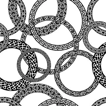 Ethnic seamless pattern. Tribe wallpaper. Vector background Stock Illustration