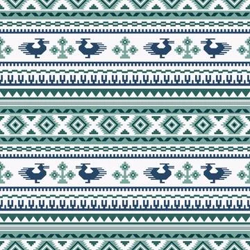 Ethnic seamless patterns, background in folk style Stock Illustration
