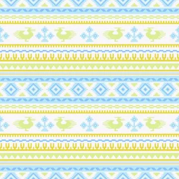 Ethnic seamless patterns Stock Illustration