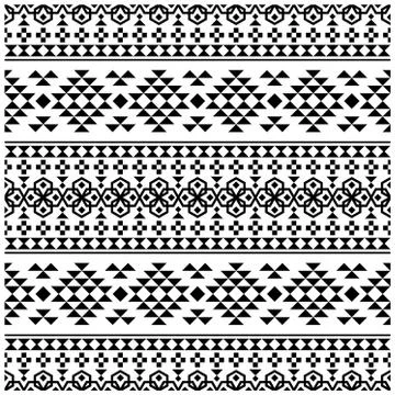 Ethnic seamless patterns illustration vector. Aztec geometric backgrounds. St Stock Illustration