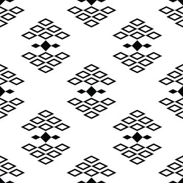 Ethnic seamless repeat pattern. Retro pattern with Native American tribal. Illustrazione stock