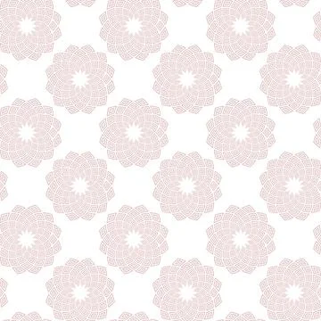 Ethnic seamless vector pattern. Monochrome geometric mandala flower. Illustrazione stock