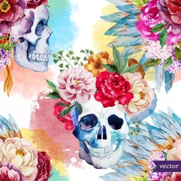 Ethnic skull Stock Illustration