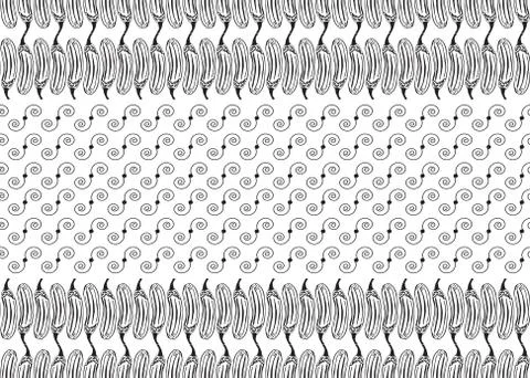 Ethnic style fabric print. Vector graphics. White horizontal background Stock Illustration