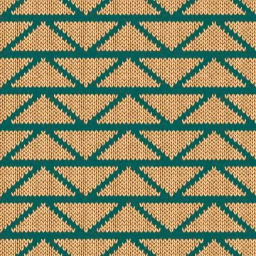 Ethnic Style Seamless Knitted Pattern Stock Illustration