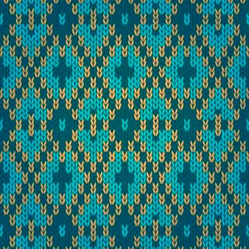 Ethnic Style Seamless Knitted Pattern Stock Illustration