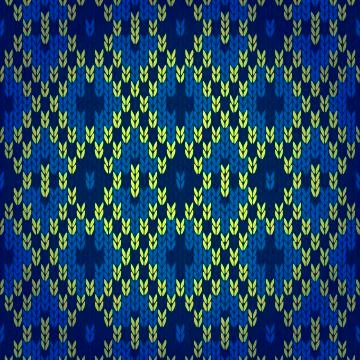 Ethnic style seamless knitted pattern Stock Illustration