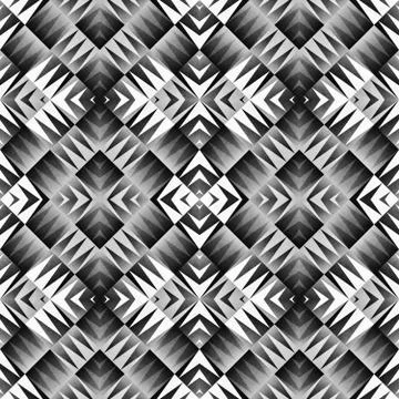 Ethnic Tribal Aztec Seamless Pattern. Geometric Ornamental illustration. Black Illustrazione stock