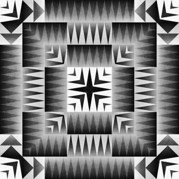 Ethnic Tribal Aztec Seamless Pattern. Geometric Ornamental illustration. Black Stock Illustration