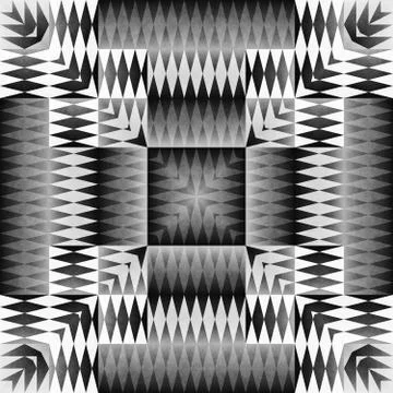 Ethnic Tribal Aztec Seamless Pattern. Geometric Ornamental illustration. Black Stock Illustration